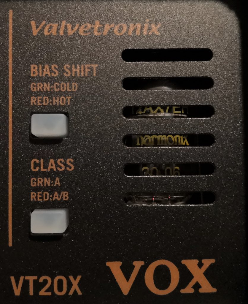 image displays VOX Valvetronix VT20X 12AX7 Vacuum tube