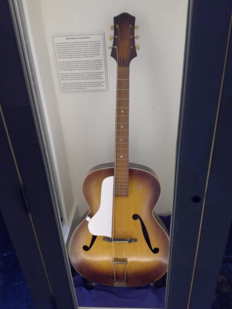 displays Paul MacCartney's 1956 Zenith Model 17