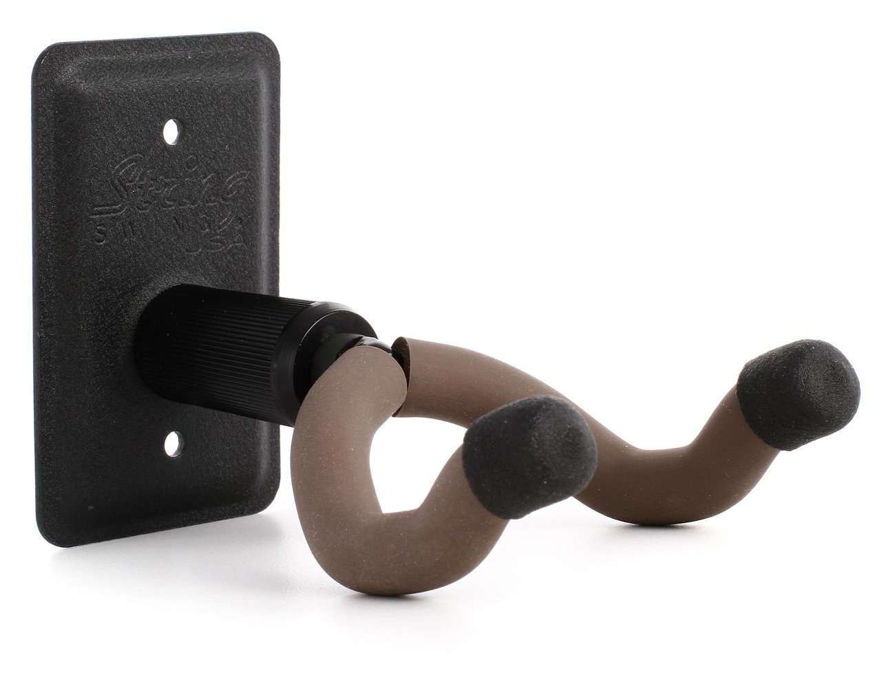 image shows String Swing CC11K Guitar Keeper Wall Mount Guitar Hanger - Black